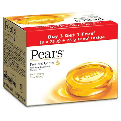 PEARS GLYCERIN BAR PURE&GENTLE 4*75G